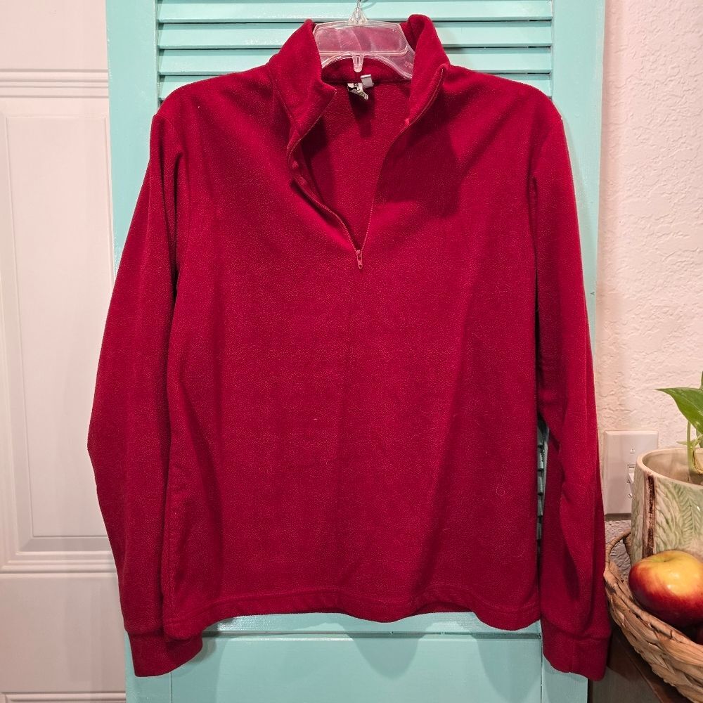 Sahalie Red Quarter-Zip Sweatshirt